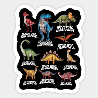 Types Of Dinosaurs Graphics Dino Identification Sticker